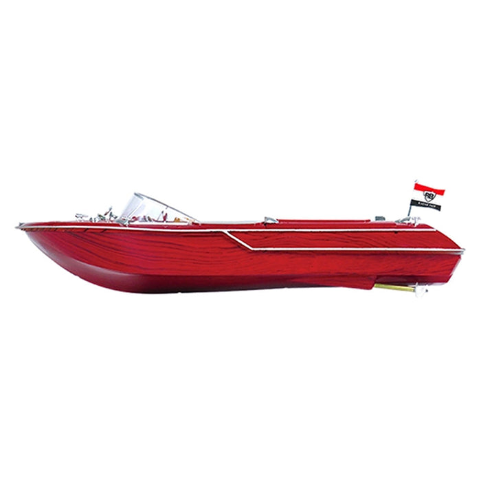HUIQI SK1 RTR - 2.4G 25km/h Waterproof Wood Speedboat, RC Boat Remote Control Racing Ship - Ideal for Retro Model Enthusiasts and Fun Water Adventures
