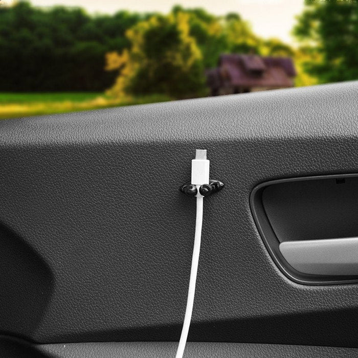 8-Piece Set - Car and Desktop USB Cable Clip Organizer with Adhesive Sticker - Perfect for Fixing Cables and Organizing Earphones - Shopsta EU