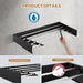 Collapsible Wall-Mounted Laundry Drying Rack — 5 aluminium rods, space-saving