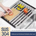 304 Stainless Steel Foldable Sink Drain Rack — Retractable Dish Drainer (S/L)