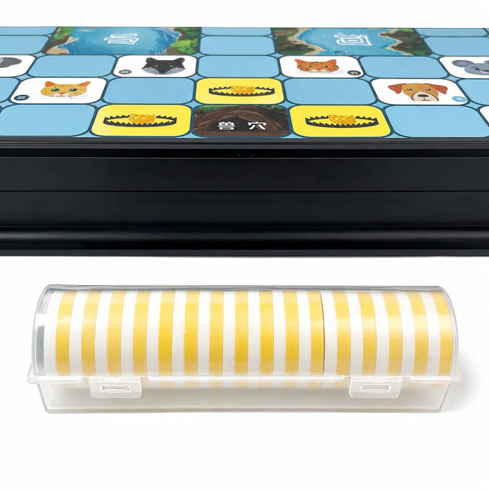 Folding Magnetic Animal Chess Board - 24.8 x 25cm Portable Travel Game for Ages 5+