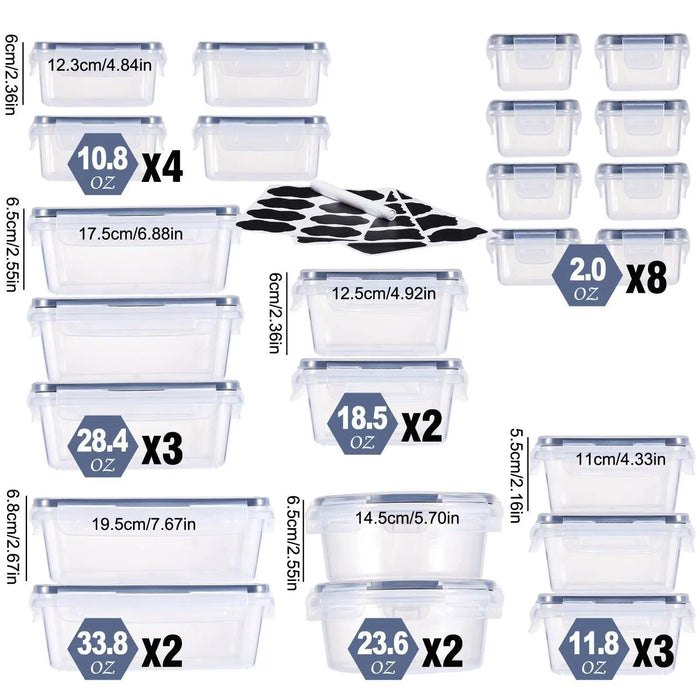 24-piece Airtight Food Storage Container Set – BPA-free Plastic Canisters for Pantry, Fridge & Kitchen Organisation