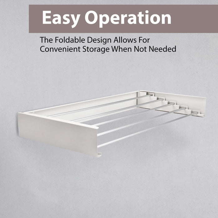 100cm Wall-Mounted Folding Airer — Extendable Towel & Clothes Drying Rack