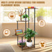 4-Tier Wood & Metal Plant Stand – Indoor & Outdoor, 80 x 30 x 30 cm