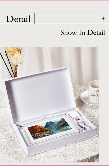5-inch Acrylic Digital Photo Frame with Removable Stand — 8GB, Video & Music Playback