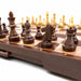 2-in-1 Folding Magnetic Chess & Checkers Set — 19x19cm Wood-grain Board with Carry Box