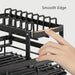 2-Tier Stainless Steel Dish Rack — Large Capacity with Cutting Board Holder & Drainboard