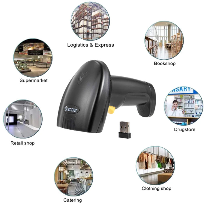 Handheld 1D & 2D Barcode Scanner – Wired and 2.4G Wireless Bluetooth Models