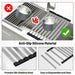 304 Stainless Steel Foldable Sink Drain Rack — Retractable Dish Drainer (S/L)