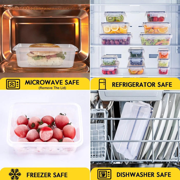 24-piece Airtight Food Storage Container Set – BPA-free Plastic Canisters for Pantry, Fridge & Kitchen Organisation
