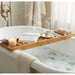 Natural Bamboo Bath Caddy Tray – 70 cm, White Finish