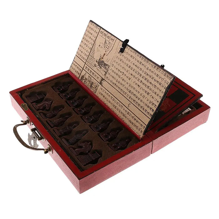 Folding Xiangqi Board Set – Vintage-Style 32 Pieces for Family Play
