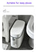 14L Press-Top Waterproof Bathroom Waste Bin — White PP Plastic