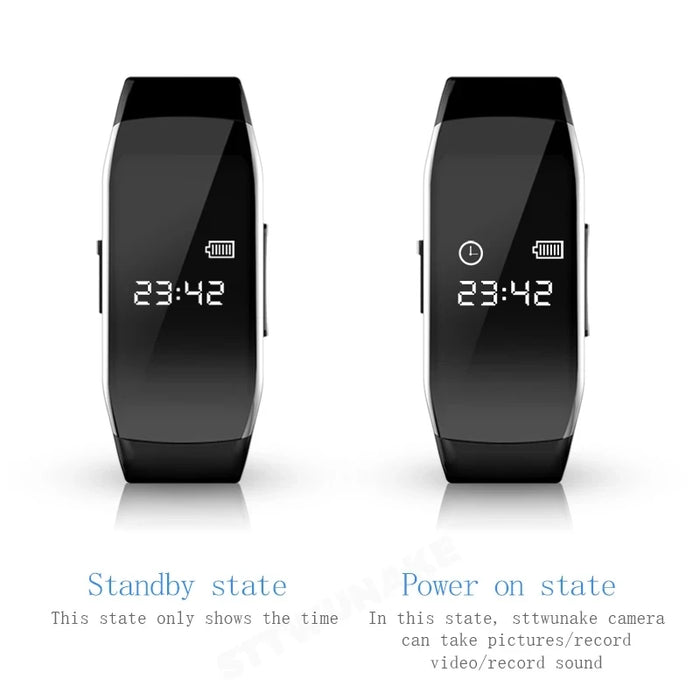 Mini 1080p Wristband Camera with Hidden TF Slot & Audio