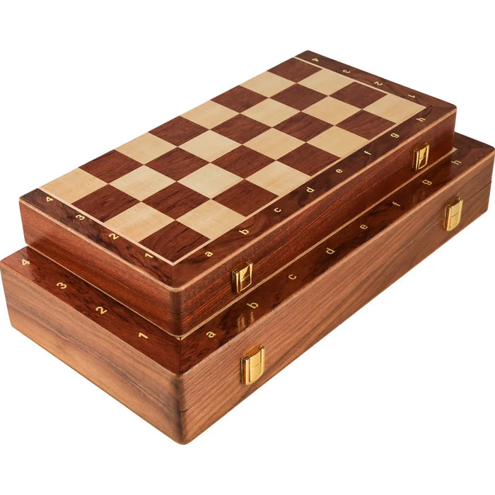 Wooden Folding Chess Set — 39×39cm Traditional Handcrafted Pieces