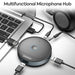Conference Microphone with 5‑in‑1 USB Adapter — 360° Omnidirectional Condenser Mic for PC & Mac