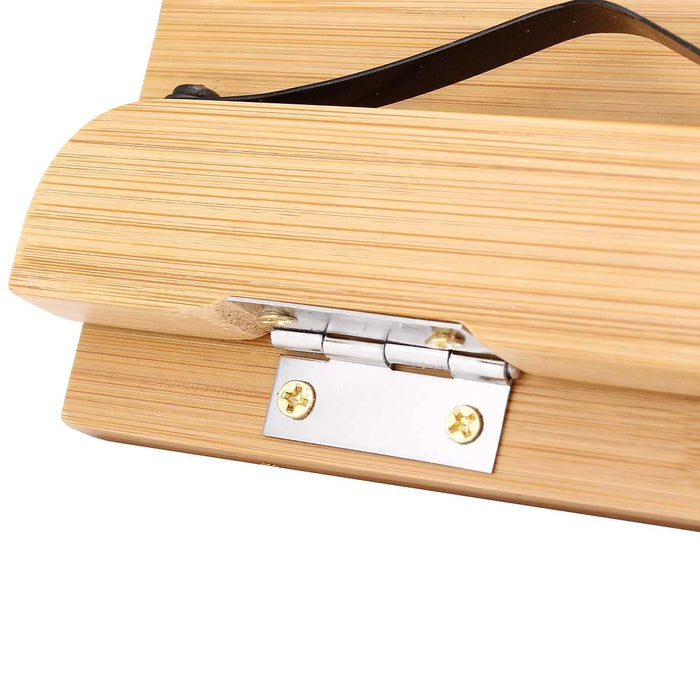 Bamboo Adjustable Book Stand – Portable Folding Book & Cookbook Holder 28×20cm