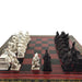 Retro Terracotta Warriors Chess Set — 26 cm Wooden Board with Resin Chessmen