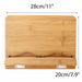 Bamboo Adjustable Book Stand – Portable Folding Book & Cookbook Holder 28×20cm