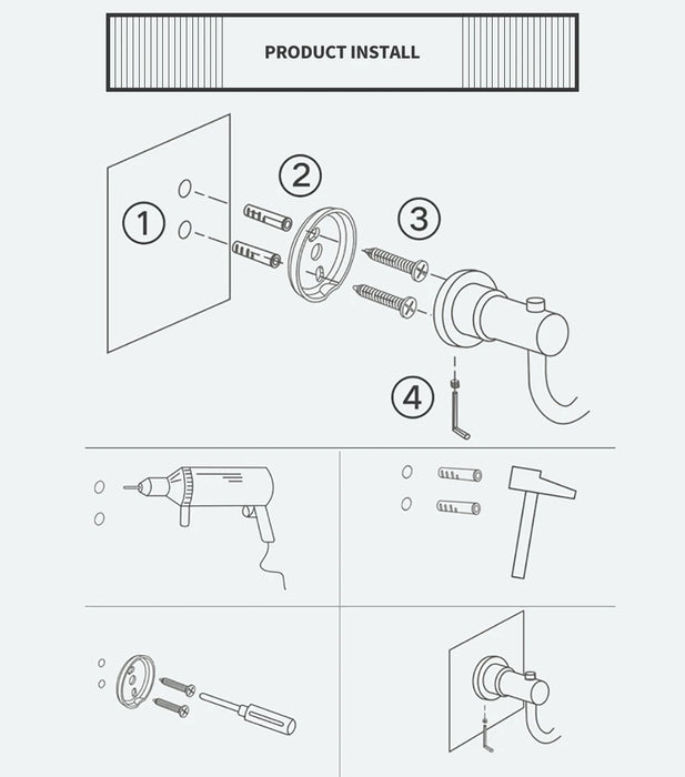 Rose Gold Bathroom Hardware Set — Stainless Steel Towel Rail, Toilet Paper Holder & Hook