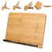 Bamboo Adjustable Book Stand – Portable Folding Book & Cookbook Holder 28×20cm