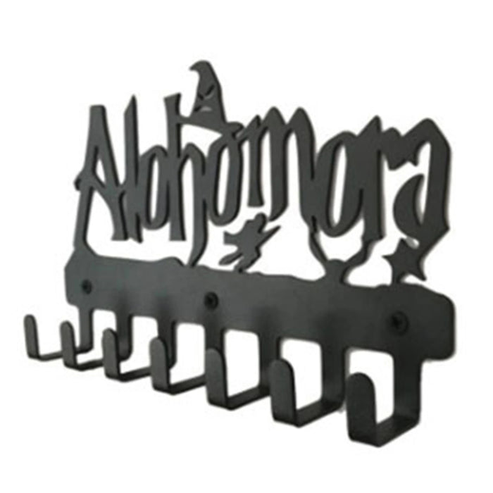 Alohomora Letter Metal Wall Key Holder — 7-Hook Decorative Organiser