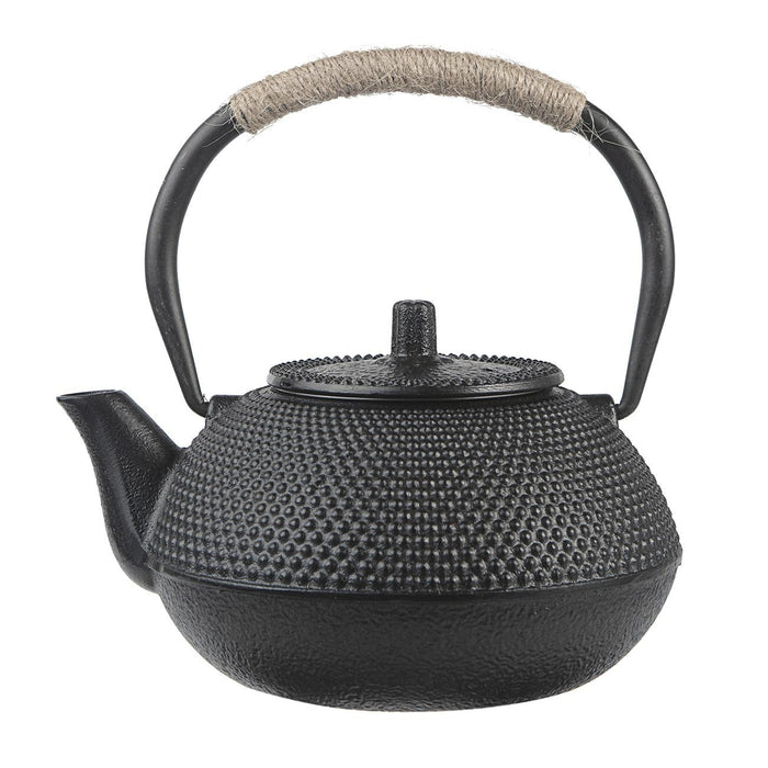 Handmade Antique Cast Iron Teapot — Japanese Style, 300ml or 650ml, Enamel-Lined
