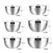 Stainless Steel Nesting Mixing Bowls — Non-Slip Whisking Set (6-piece)