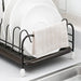 Iron Dish Drying Rack with Tray – Compact Kitchen Drainer, Black, 40.5×19×11 cm