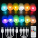 Rechargeable LED Tea Lights with Remote & Timer — Flameless Warm and Colour Modes