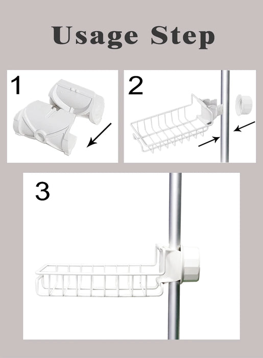 Stainless Steel Under-Tap Sponge Holder — Adjustable Kitchen & Bathroom Rack