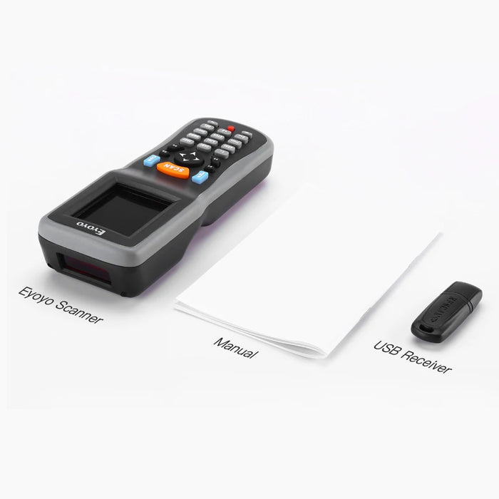 Wireless 1D Handheld Barcode Scanner with Data Collector and 2.2-inch Colour Screen