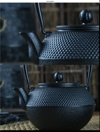 Cast Iron Teapot with Stainless Steel Mesh Filter — Induction Ready