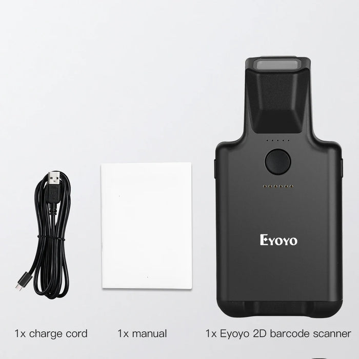 EY-017 Clip-on 2D Bluetooth Barcode Scanner – 1D/QR for Android & iOS
