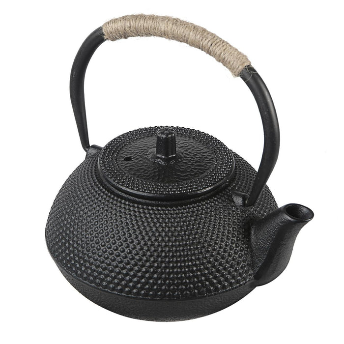 Handmade Antique Cast Iron Teapot — Japanese Style, 300ml or 650ml, Enamel-Lined