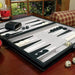 Classic Backgammon Set with PU Leather Folding Case – Portable Travel Game