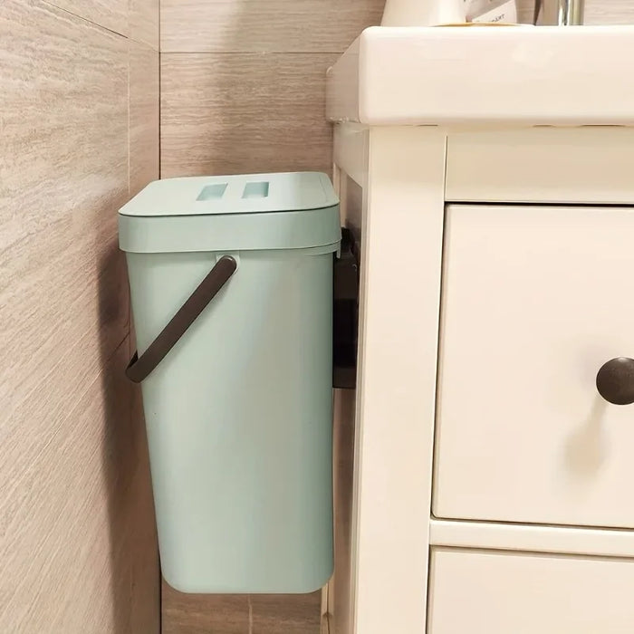 Kitchen Food Waste Bin — Small Countertop Compost Caddy with Lid, Wall-Mountable (3L & 5L)