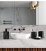 4-Piece Marble-Pattern Resin Bathroom Set — Lotion/Soap Dispenser, Toothbrush Holder, Tumbler & Tray (Black or White)