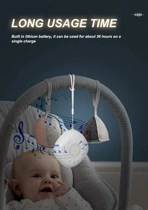 Portable White Noise Machine for Babies — Rechargeable, 6/10/20 Soothing Sounds