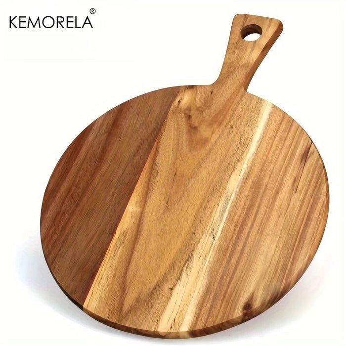 Acacia Wood Cutting Board with Handle — Wooden Chopping & Serving Board