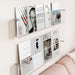 Clear Acrylic Floating Wall Shelf — Wall-Mount Magazine & Book Rack (30cm/40cm)