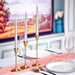 Vintage Elegant Tabletop Candle Holders – Metal & Aluminium, Single or 3‑Piece Sets