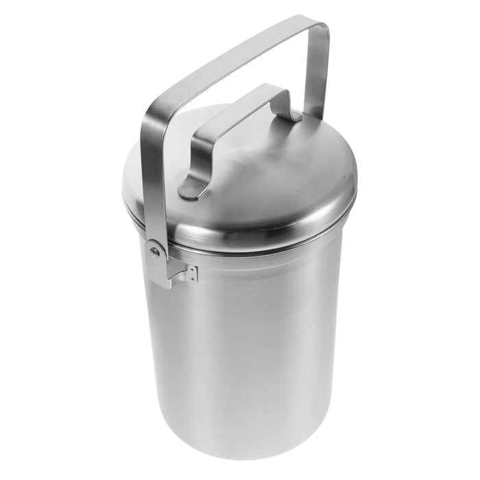 3L Stainless Steel Kitchen Compost Bin — Countertop Food Scrap Container with Odour‑Sealing Lid & Handle