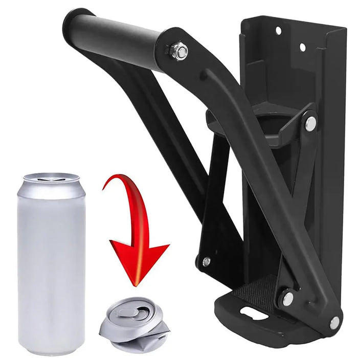 16 oz Heavy‑Duty Wall‑Mounted Can Crusher with Bottle Opener