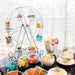 Metal Ferris Wheel Cupcake Stand — 8-Cup Display for Weddings & Parties