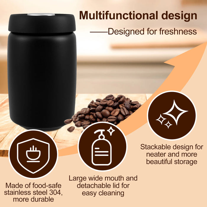 Coffee Vacuum Canister 1200ml – 304 Stainless Steel Food Storage
