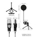 USB Condenser Microphone Kit for PC & Laptop — Desktop Streaming, Podcasting and Gaming