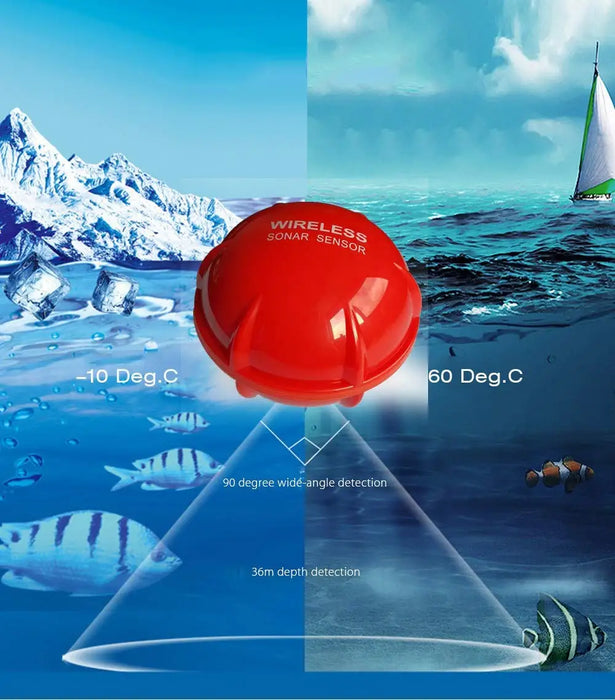 Wireless Fish Finder Sonar Sensor Echo Sounder – Portable Fishing Sonar
