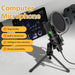 USB Condenser Microphone for PC & Laptop — Wired Streaming, Podcasting & Gaming (RGB option)