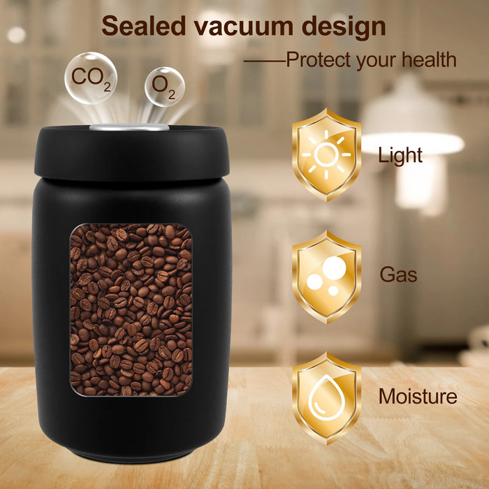 Coffee Vacuum Canister 1200ml – 304 Stainless Steel Food Storage
